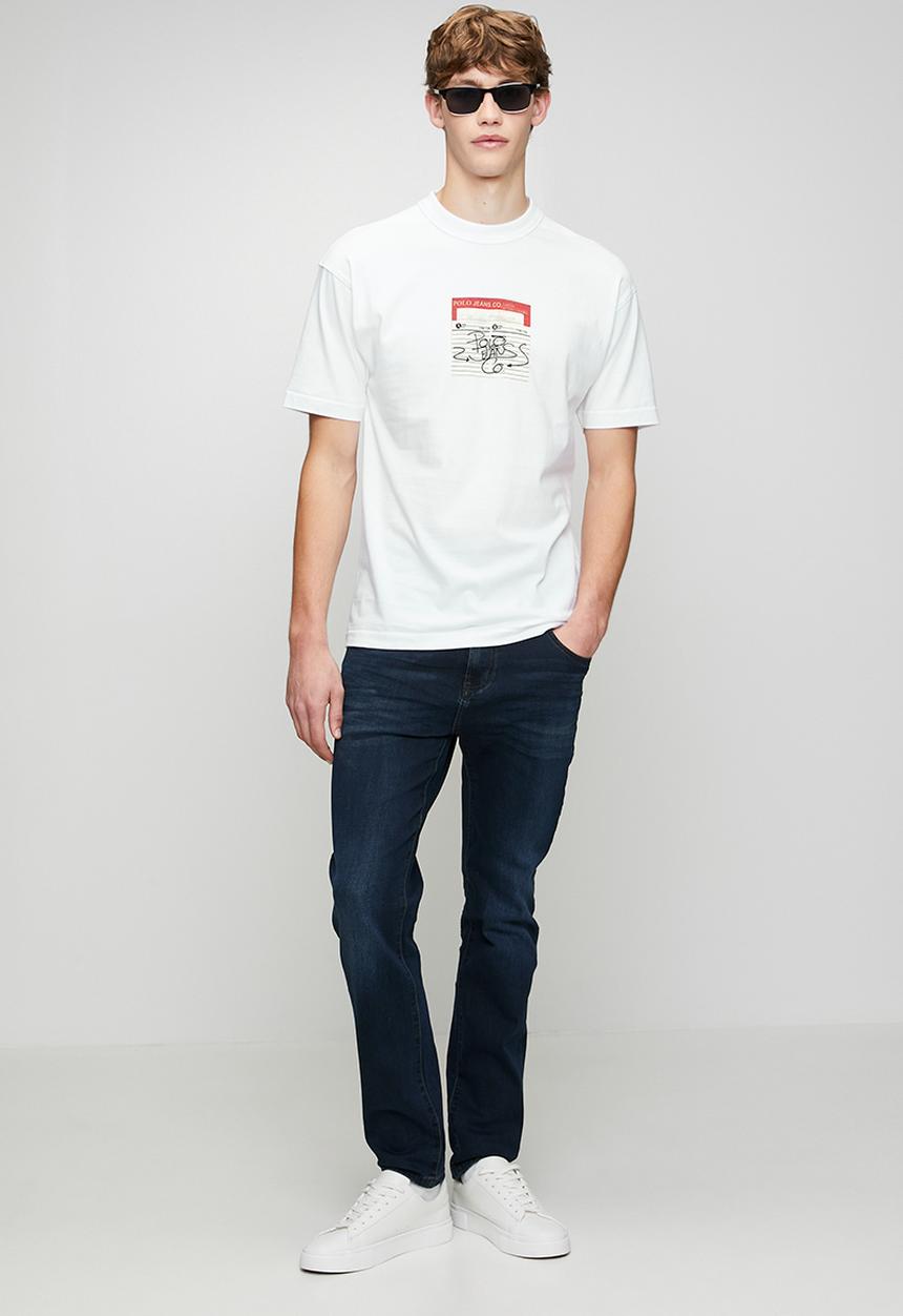 POLO - Mens pjc vhs graphic tee - white