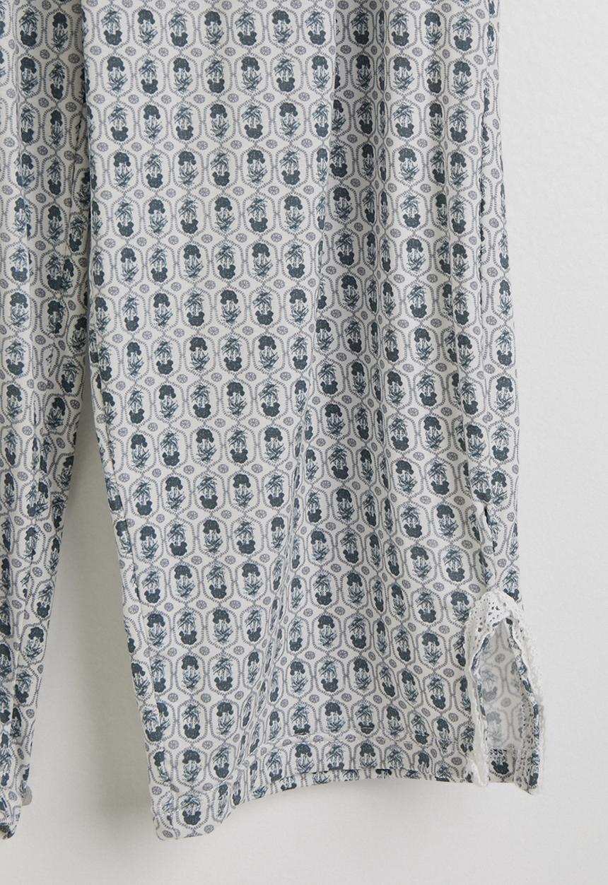 Pop Candy - Aop cami top & pants pj set - grey