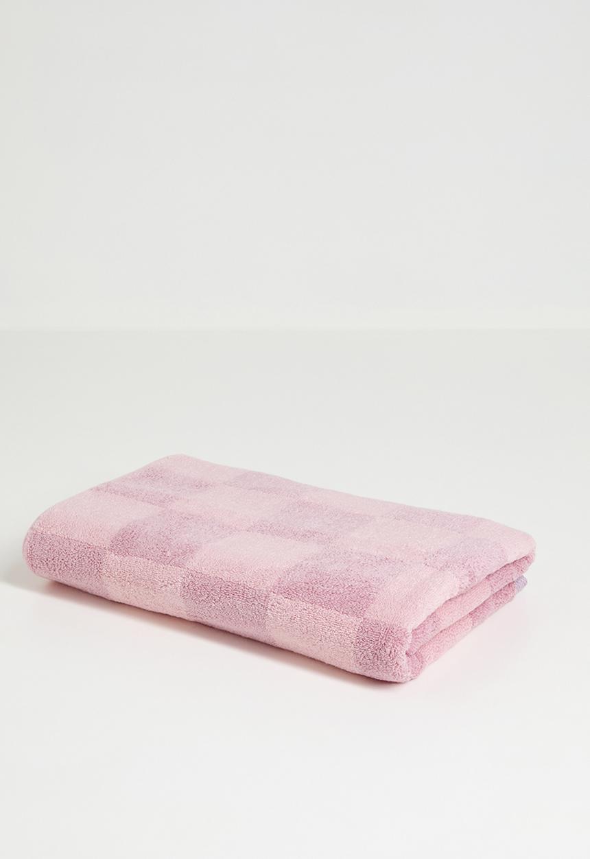 Pop Candy - Checkered bath towel - pink multi