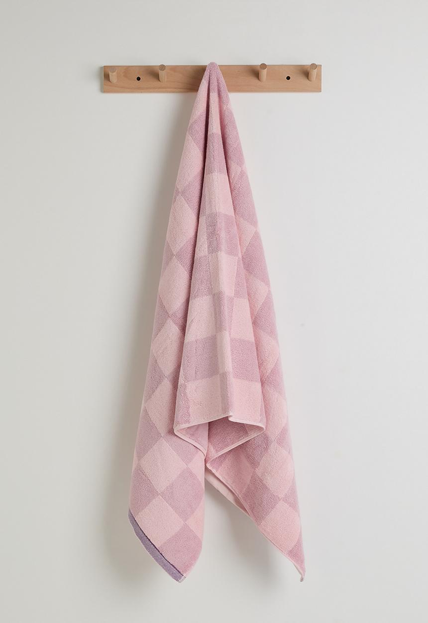 Pop Candy - Checkered bath towel - pink multi