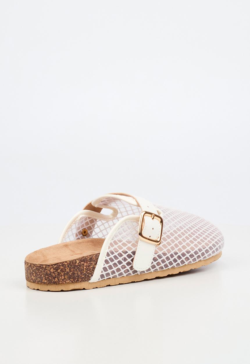 Viabeach - Qork 15 mesh cork sandal - white