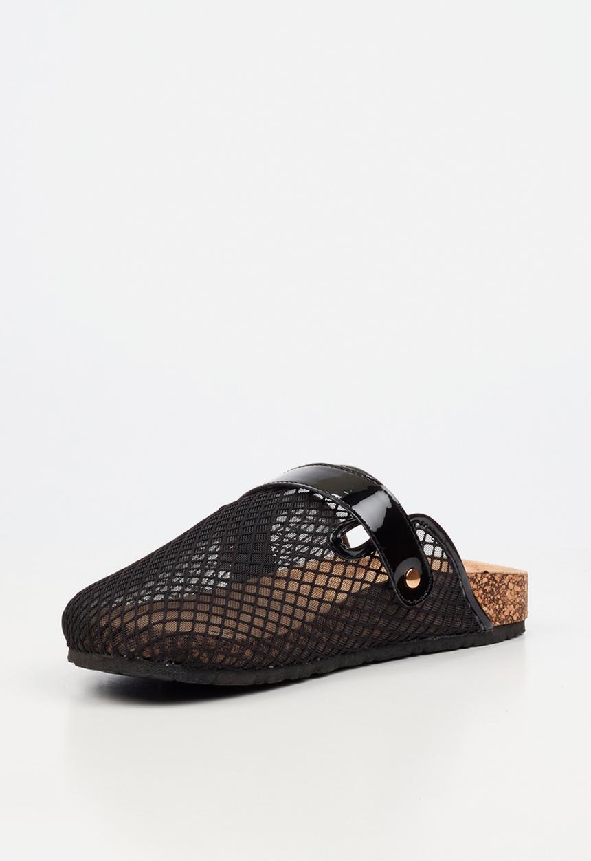 Viabeach - Qork 15 mesh cork sandal - black