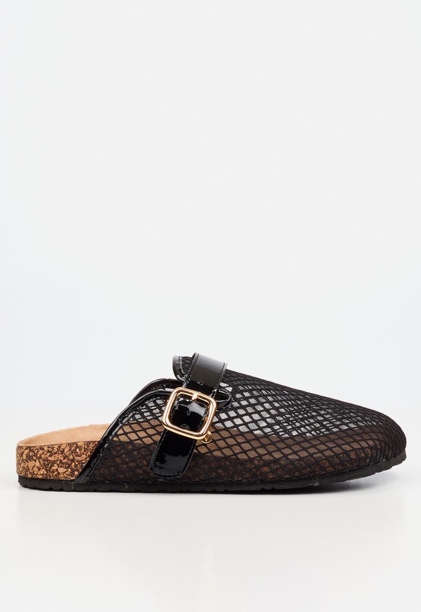 Viabeach - Qork 15 mesh cork sandal - black