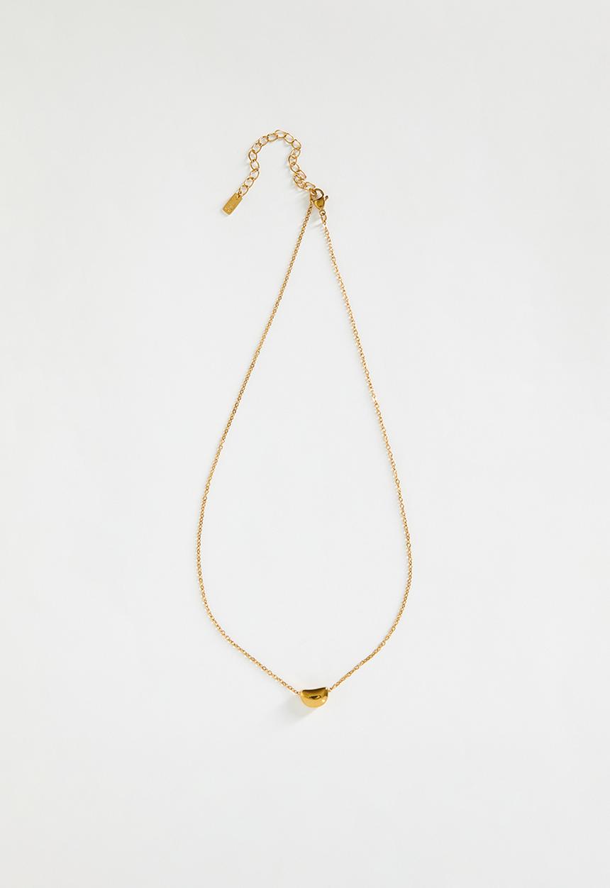 Rubi - Waterproof Pendant Necklace - Gold Plated Bean
