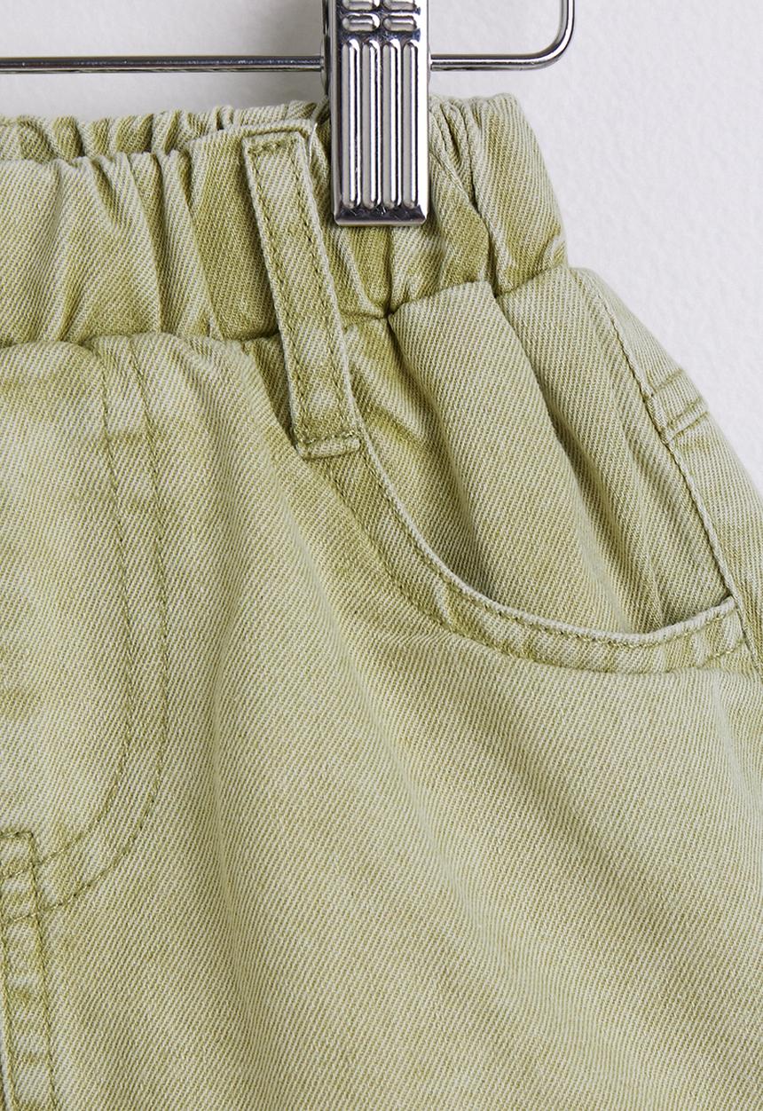 Pop Candy - Denim collared vest with skirt - distressed green