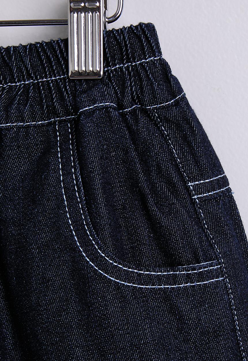 Pop Candy - Denim shirt and shorts - dark navy