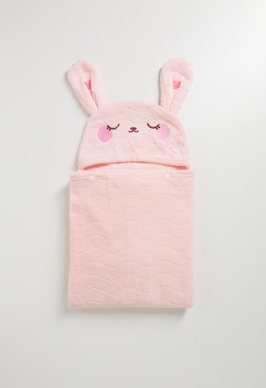 Pop Candy - Bunny hooded bath towel - pastel pink