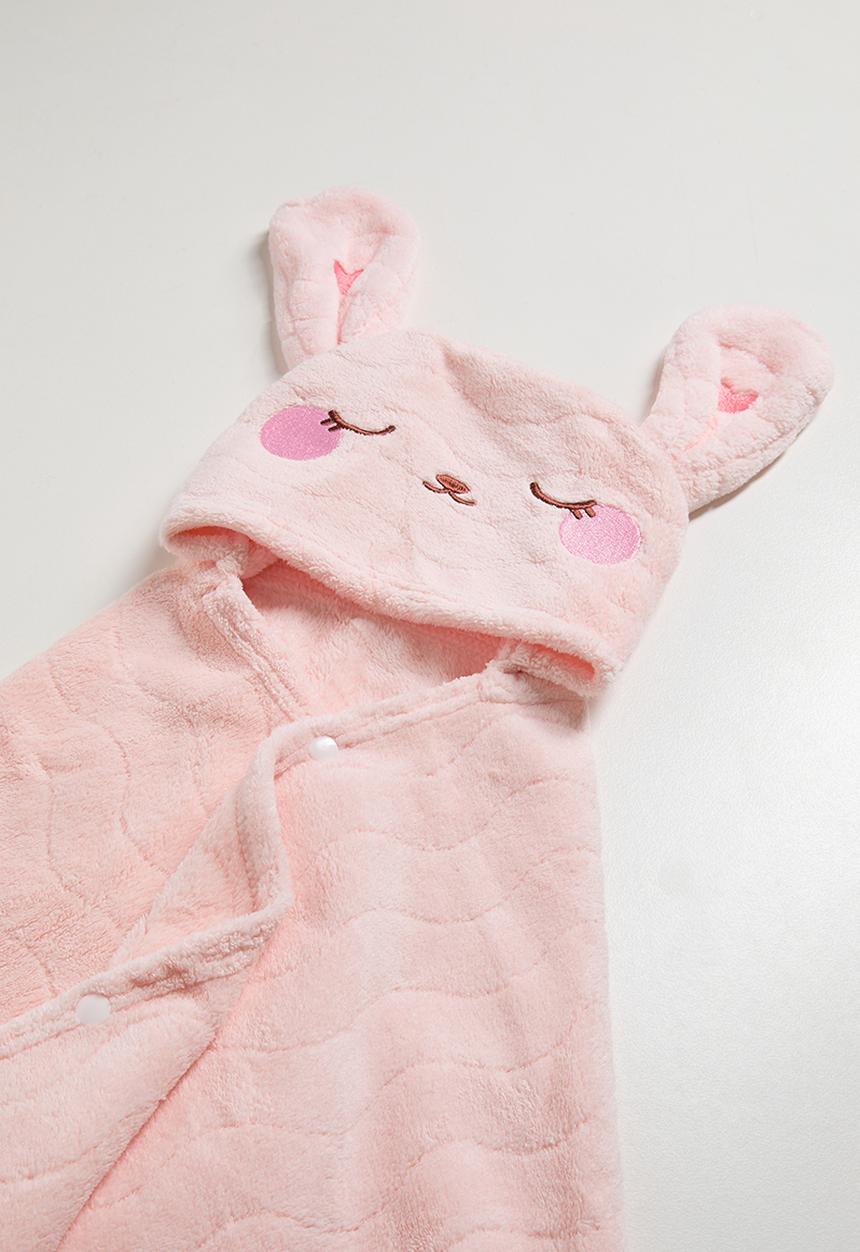 Pop Candy - Bunny hooded bath towel - pastel pink