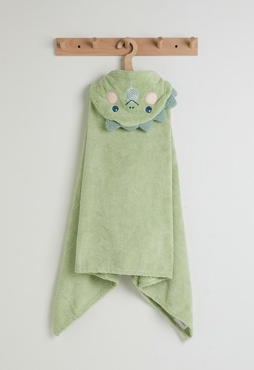 Pop Candy - Dino hooded towel - green