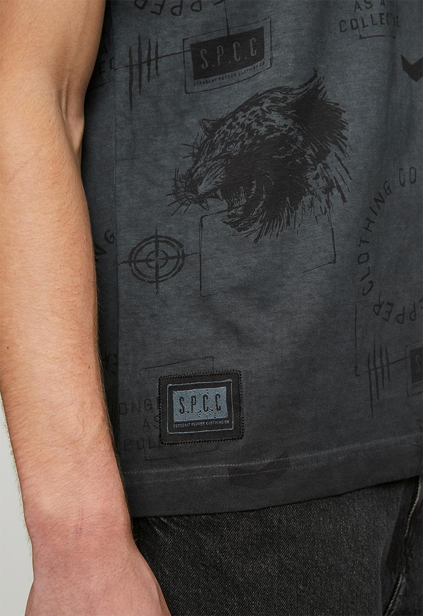 S.P.C.C - Static Blitz Tee  - Dark Grey