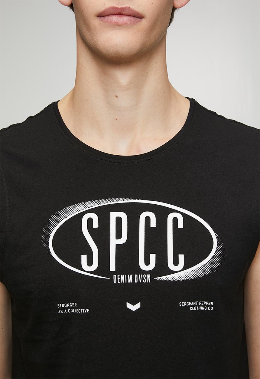 S.P.C.C - Enzo Sleeveless Tee  - Black