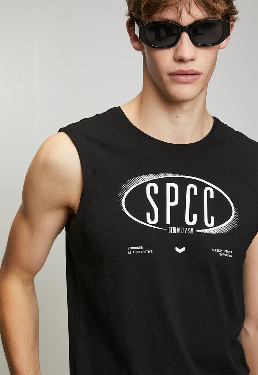 S.P.C.C - Enzo Sleeveless Tee  - Black