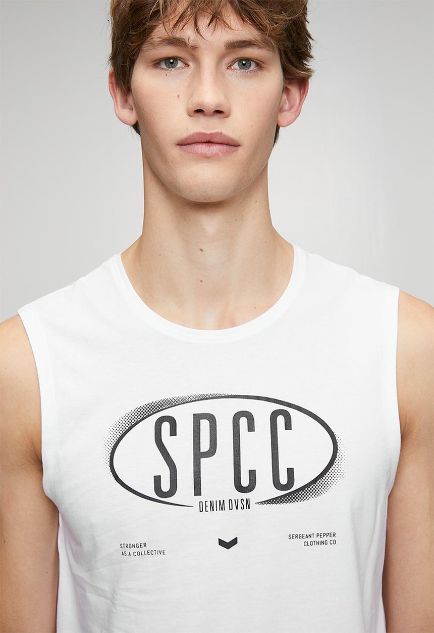S.P.C.C - Enzo Sleeveless Tee  - White