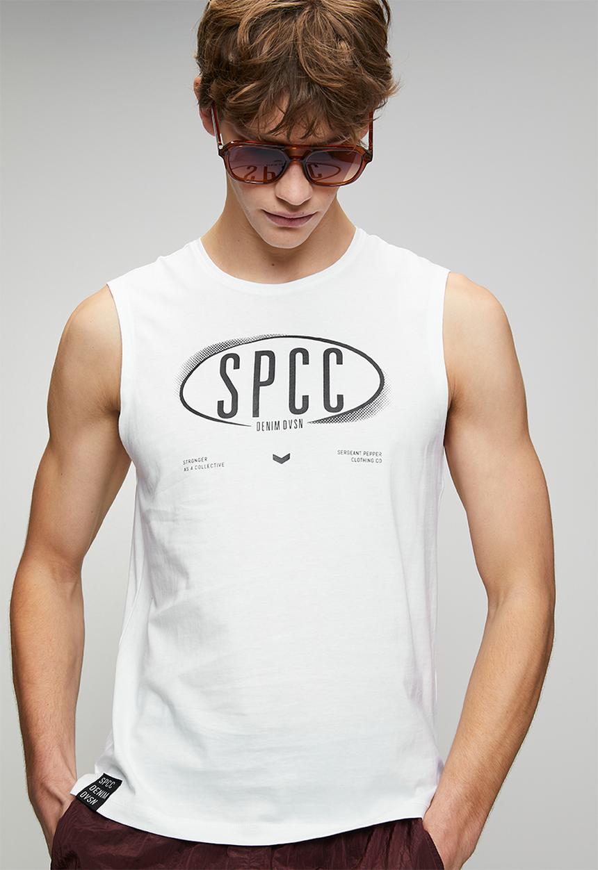 S.P.C.C - Enzo Sleeveless Tee  - White