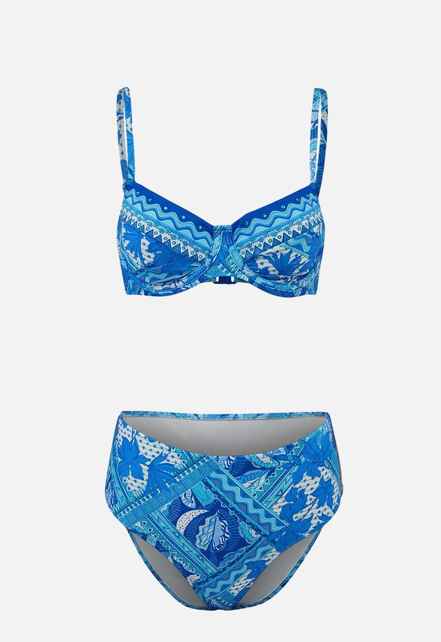 Trendyol - Balconette high waist bikini set - navy blue