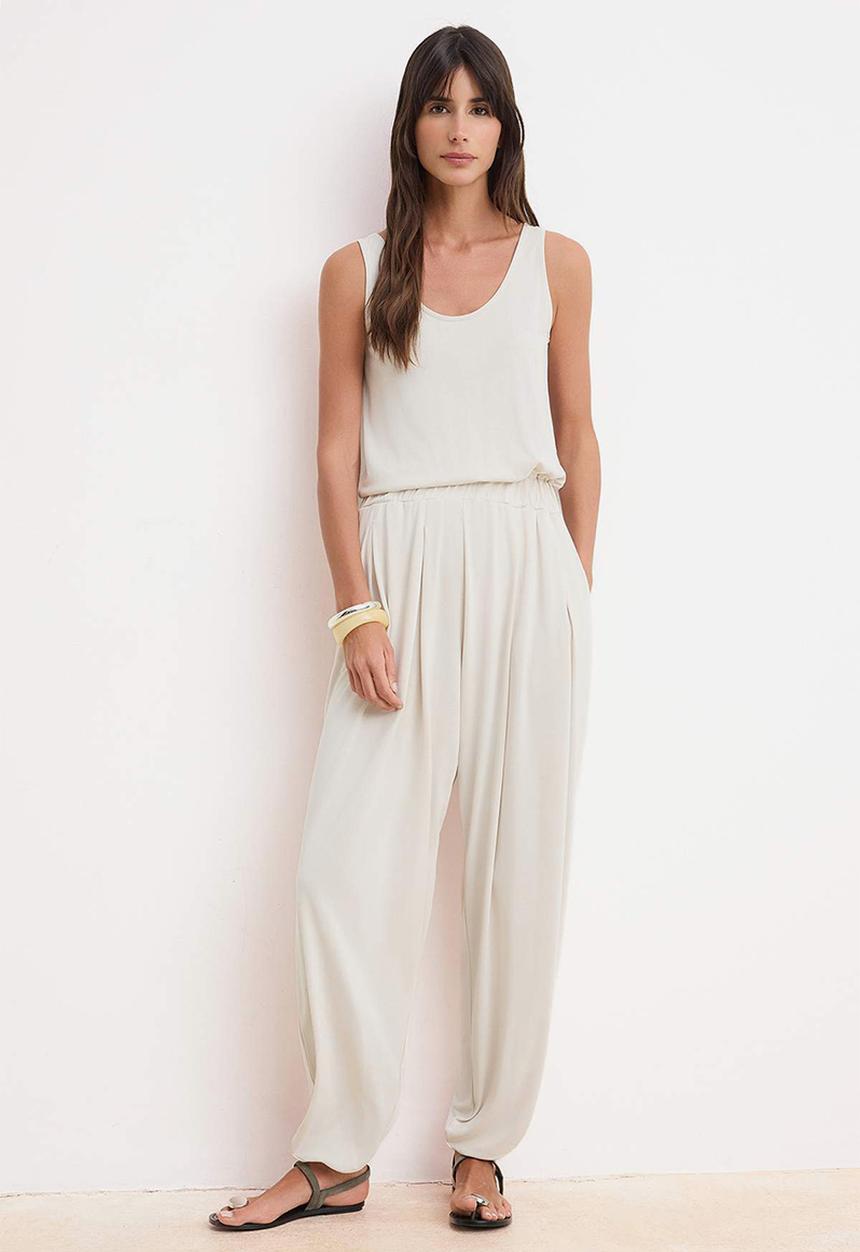 Trendyol - Premium Modal Knit Jumpsuit - Stone