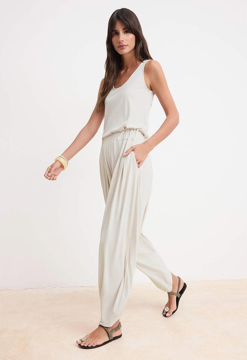 Trendyol - Premium Modal Knit Jumpsuit - Stone
