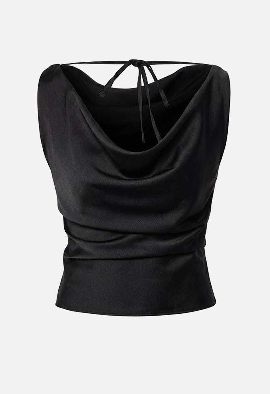 Trendyol - Plus satin woven blouse - black