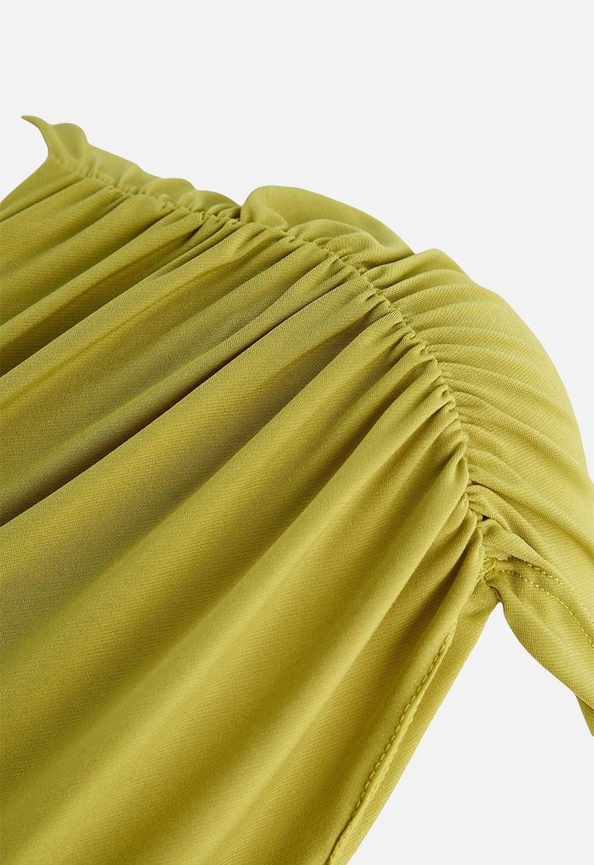 Trendyol - Cape Detail Sleeveless Knit Blouse - Oil Green