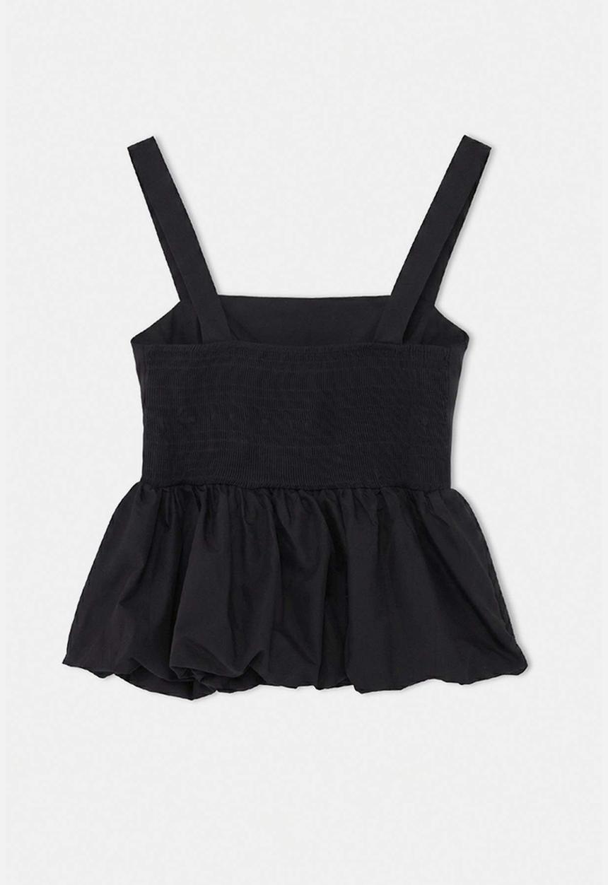 Trendyol - Balloon Hem Woven Blouse - Black