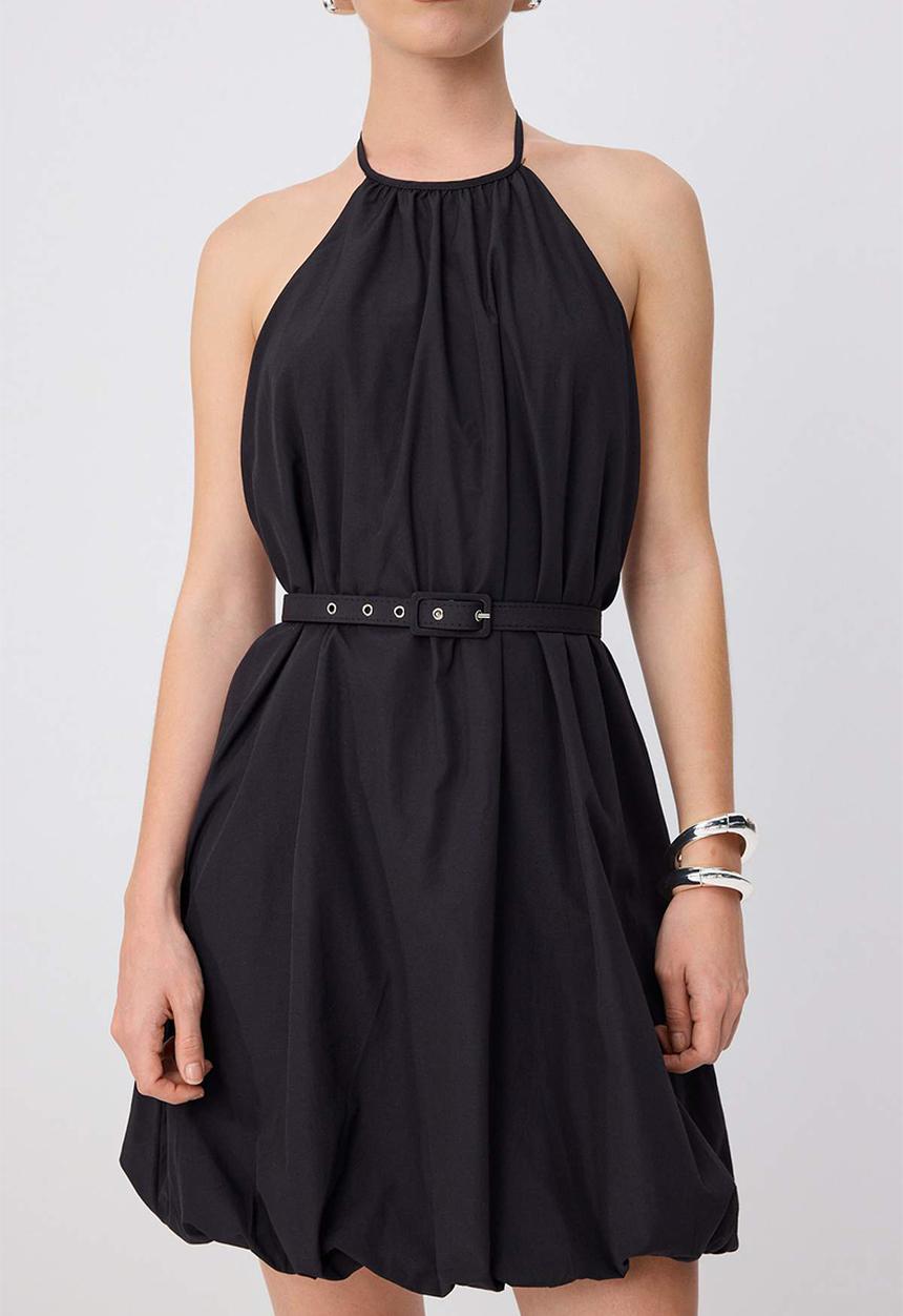 Trendyol - A-Line Mini Dress - Black
