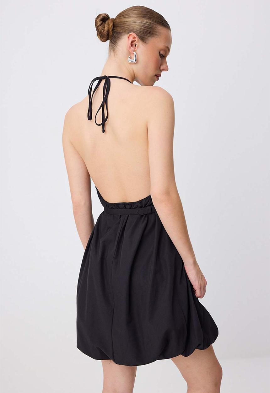 Trendyol - A-Line Mini Dress - Black