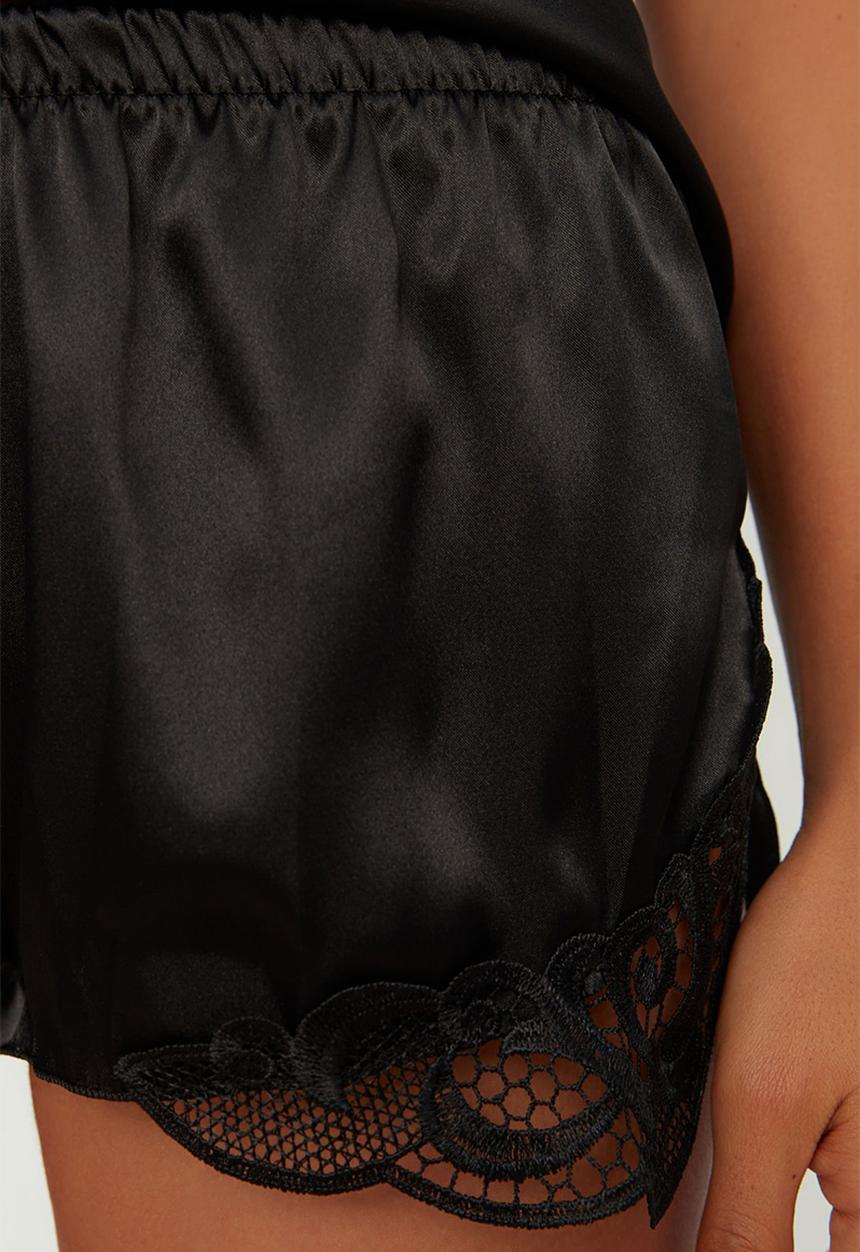 Trendyol - Lace pajama set - black
