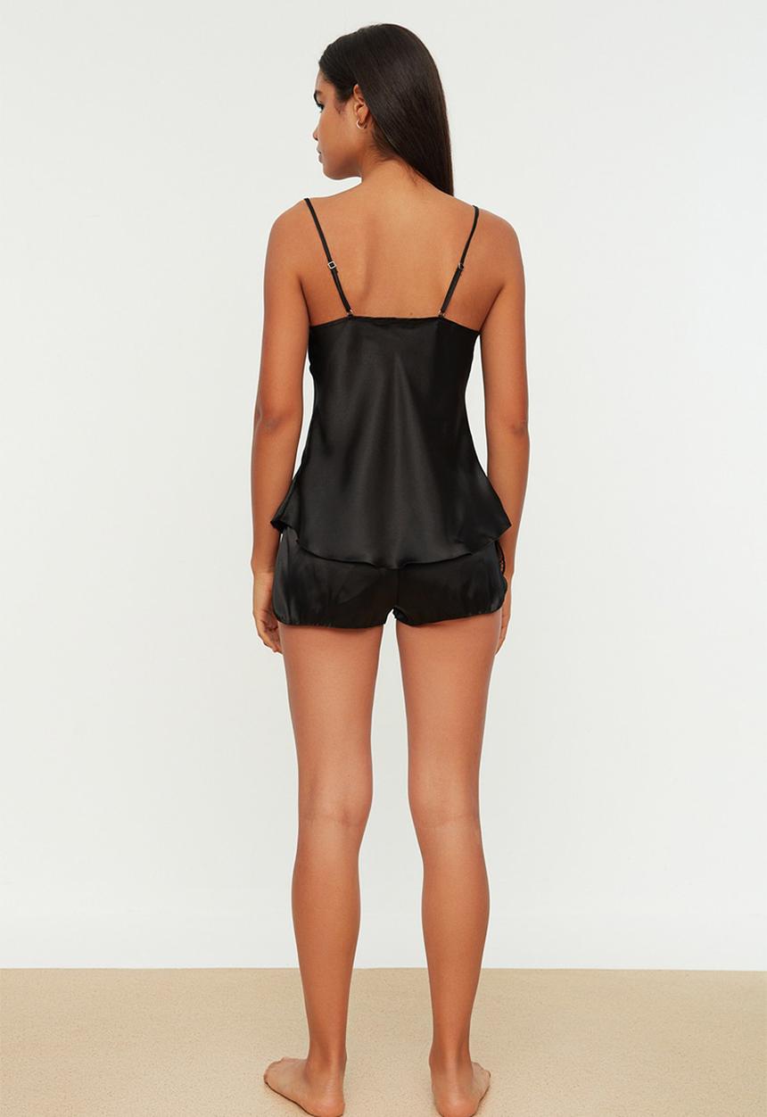 Trendyol - Lace pajama set - black