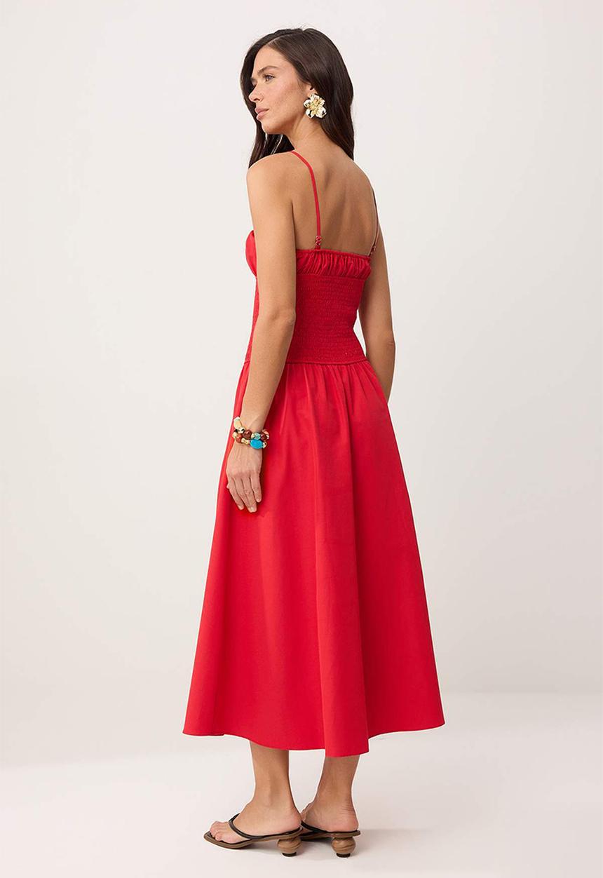Trendyol - Gipe Detail Maxi Dress - Red