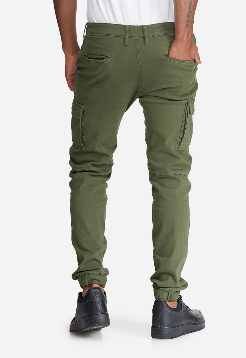 basicthread - Slim cuffed utility pants