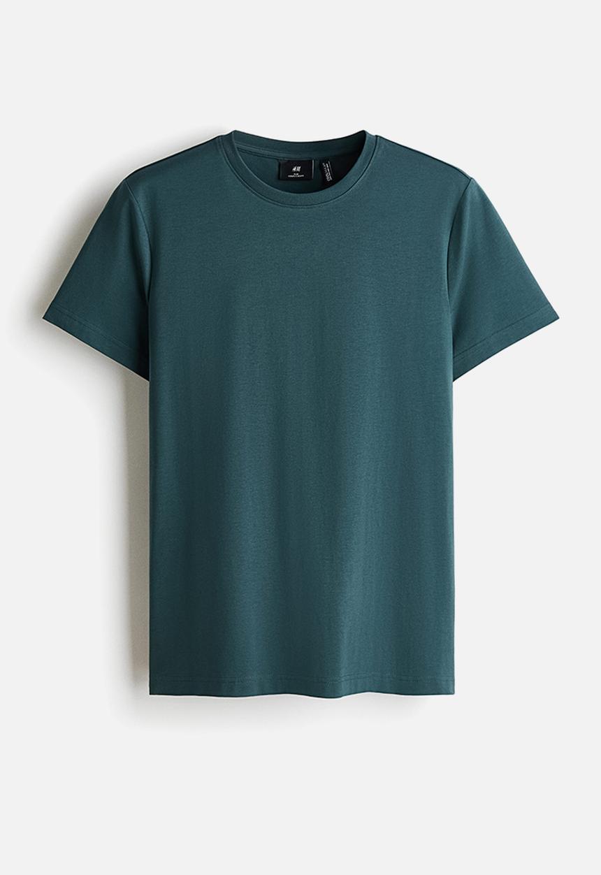 H&M - Coolmax® slim fit t-shirt - dark teal