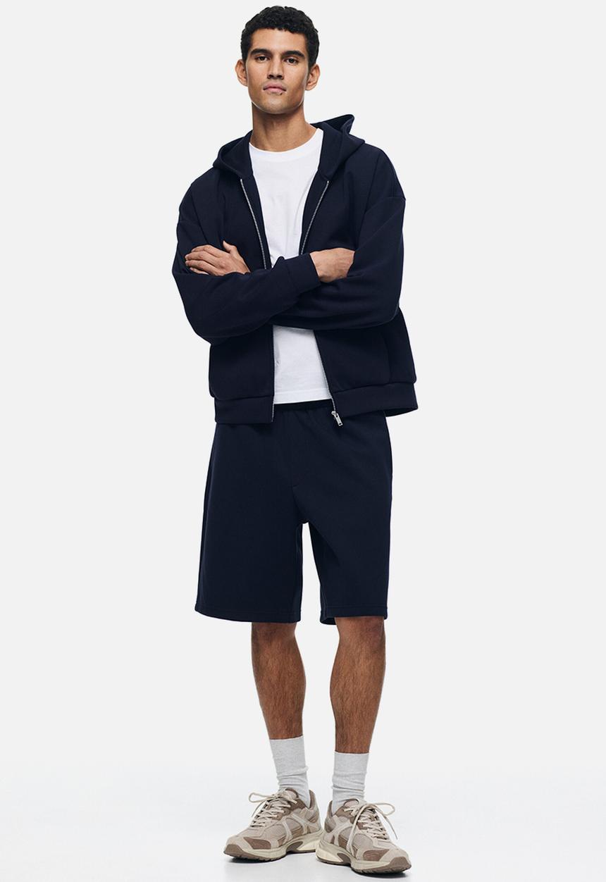 H&M - Relaxed fit interlock shorts - navy blue