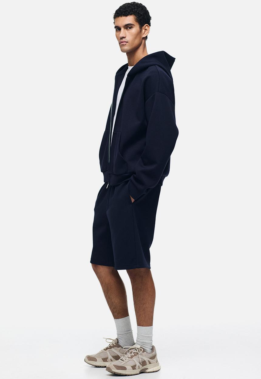 H&M - Relaxed fit interlock shorts - navy blue