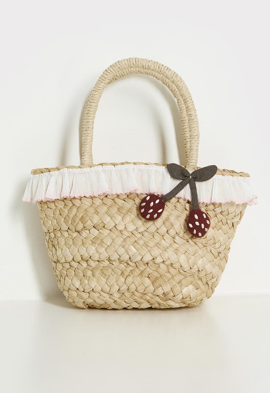 Pop Candy - Straw basket-style hand bag - neutral