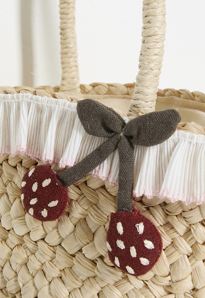 Pop Candy - Straw basket-style hand bag - neutral
