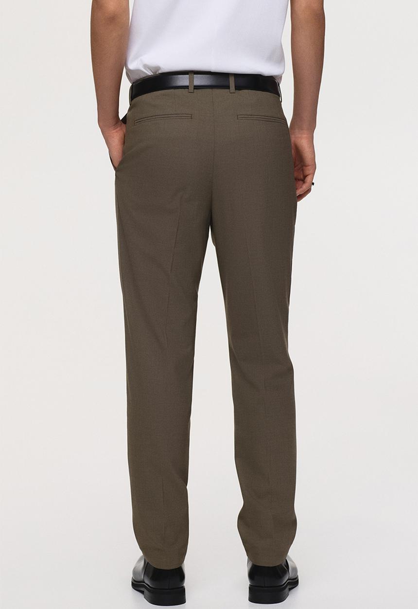 H&M - Slim fit suit trousers - khaki green