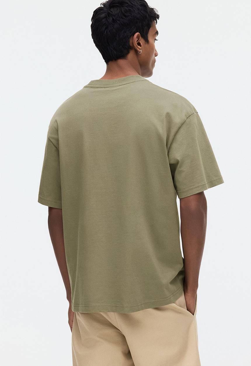 H&M - Relaxed fit t-shirt - khaki green