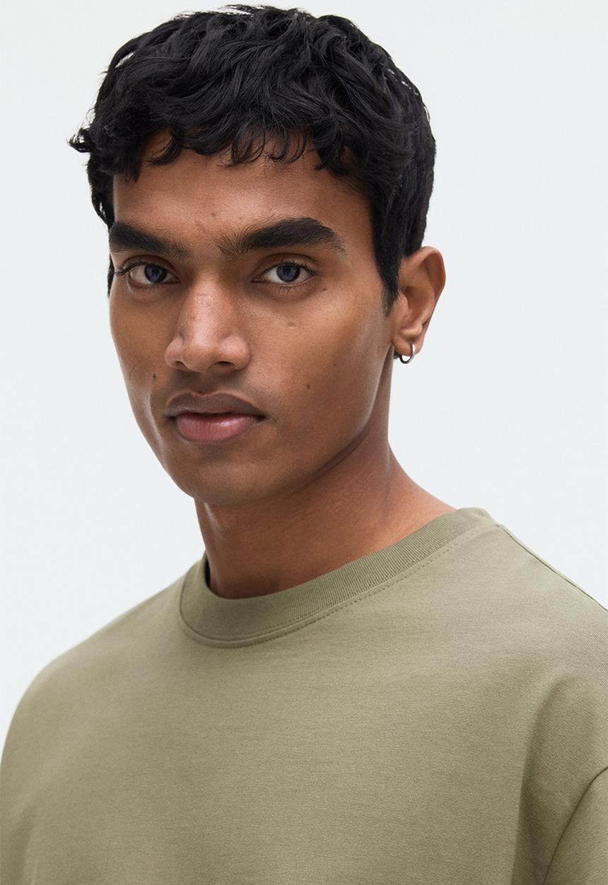H&M - Relaxed fit t-shirt - khaki green