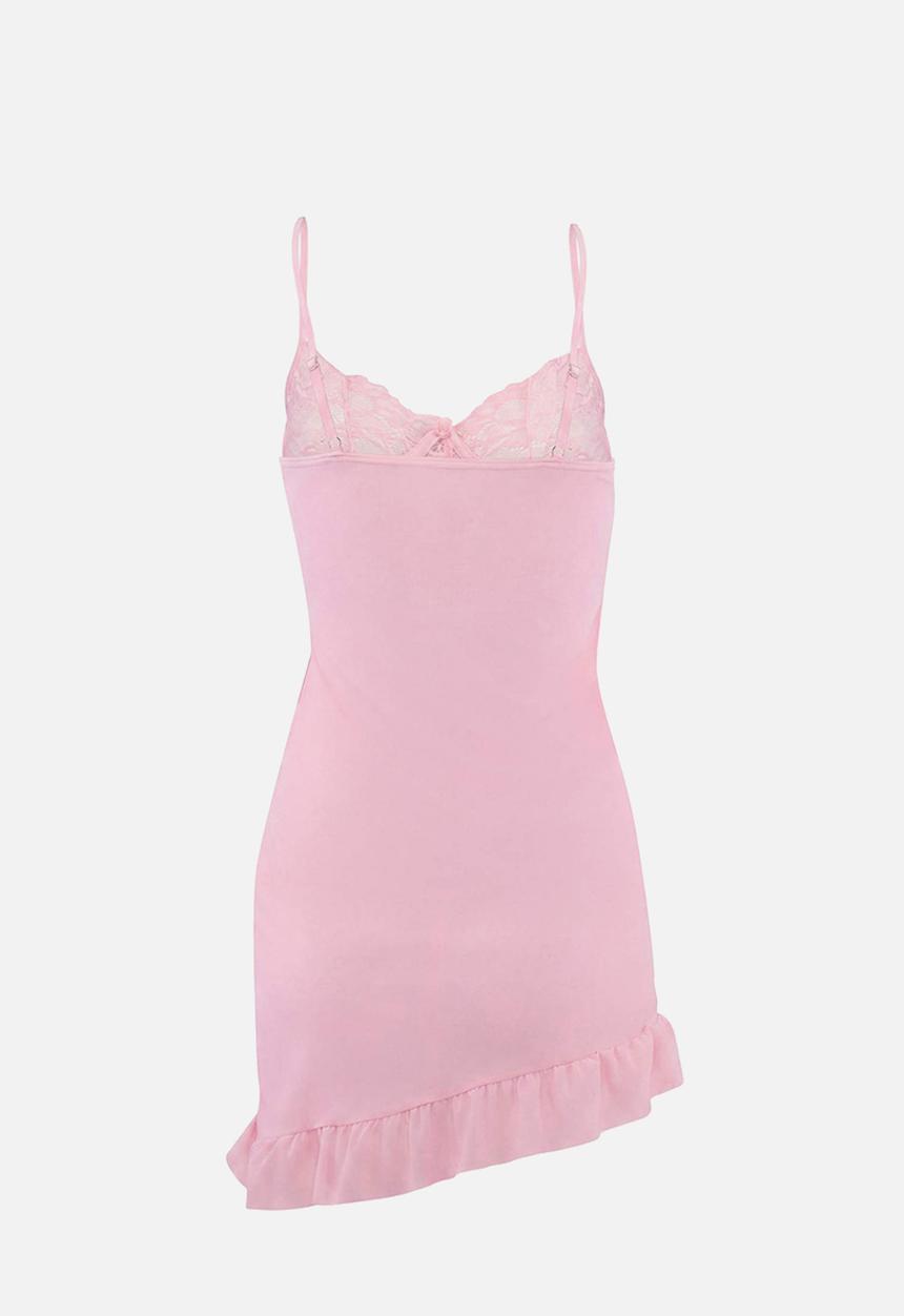 Trendyol - Drawstring strap panty babydoll / nightgown - pink