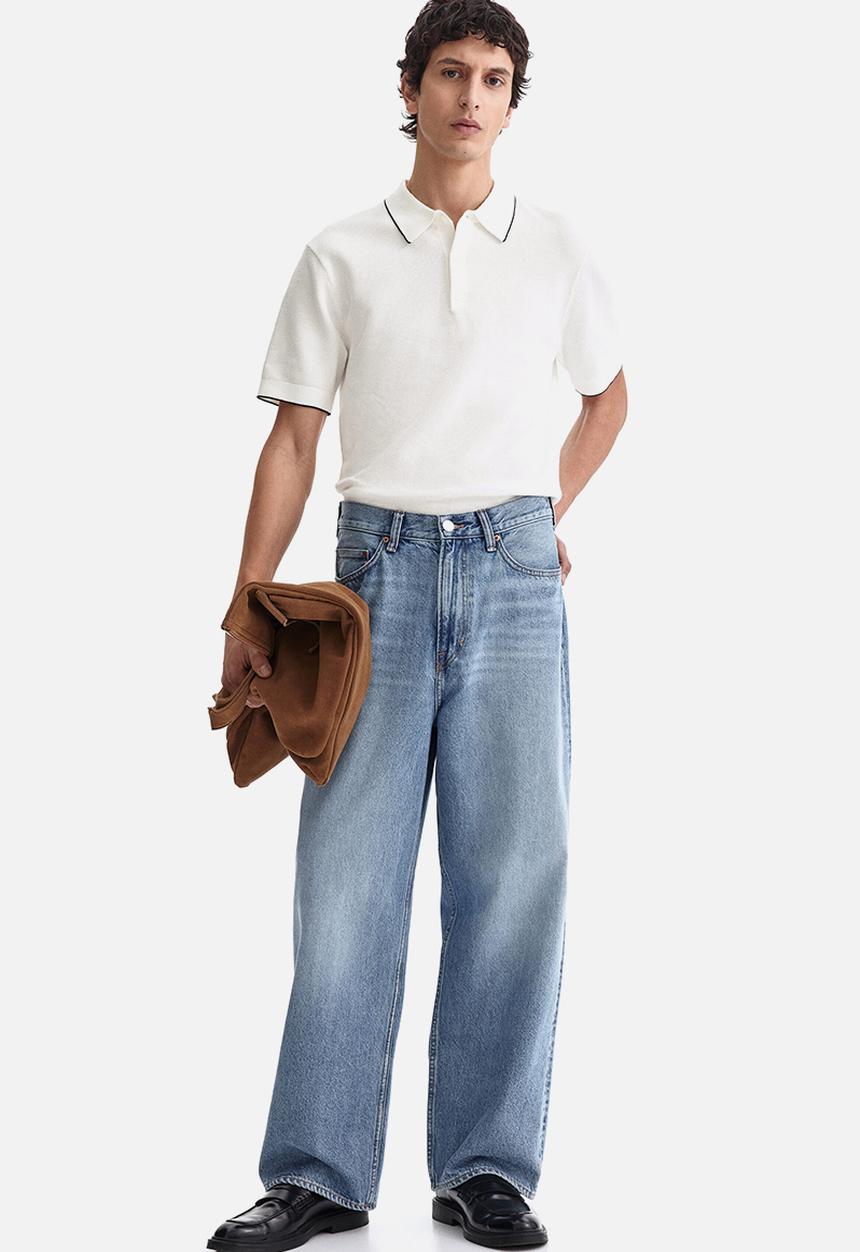 H&M - Slim fit polo shirt - white