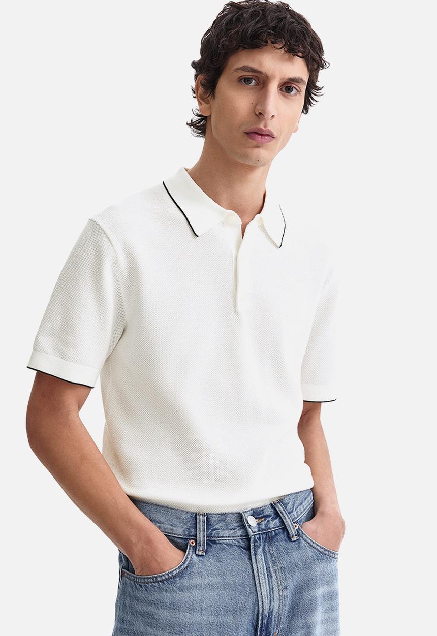 H&M - Slim fit polo shirt - white