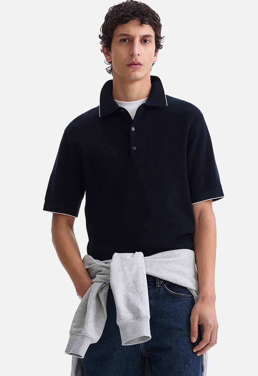H&M - Slim fit polo shirt - dark blue