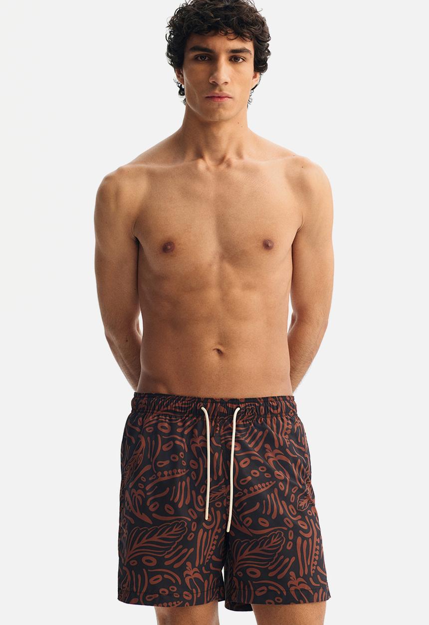 H&M - Patterned swim shorts - brown/patterned