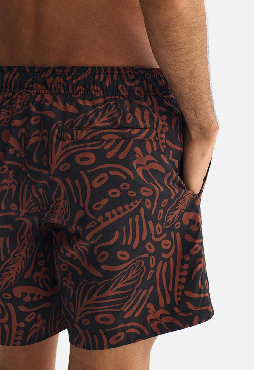 H&M - Patterned swim shorts - brown/patterned