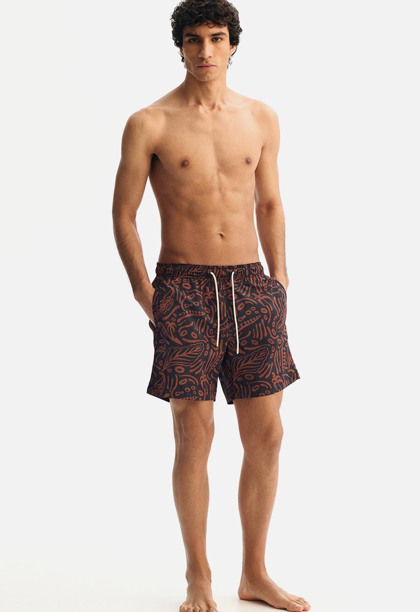 H&M - Patterned swim shorts - brown/patterned