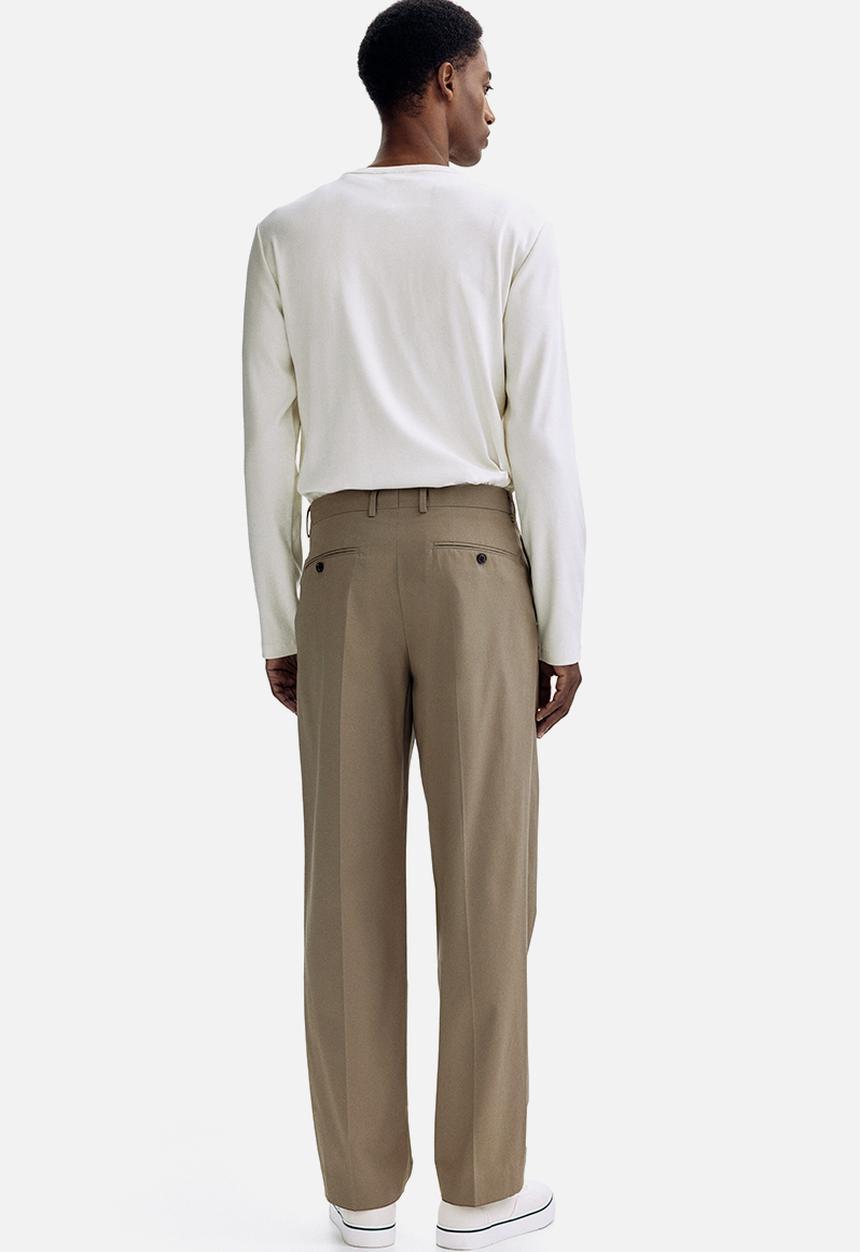 H&M - Regular fit suit trousers - khaki green