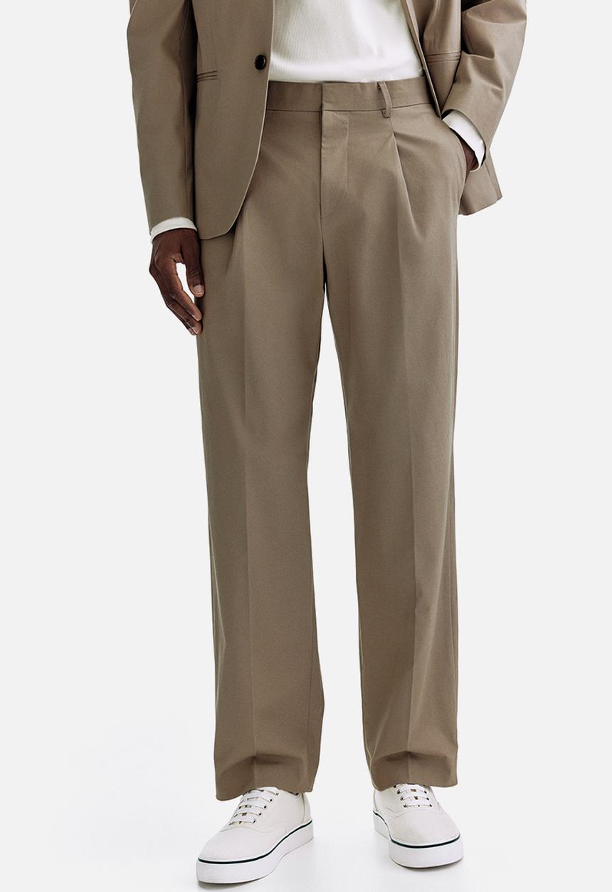 H&M - Regular fit suit trousers - khaki green