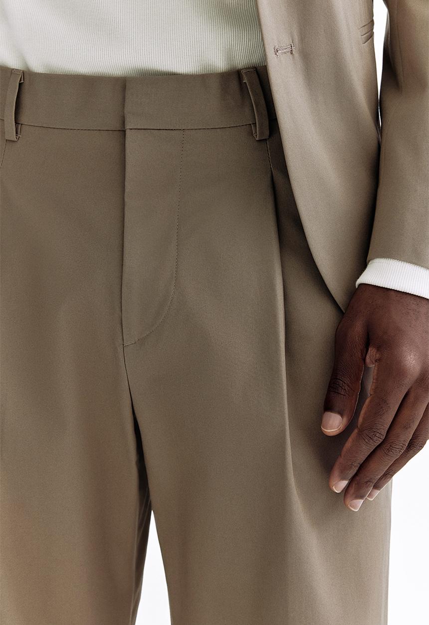 H&M - Regular fit suit trousers - khaki green