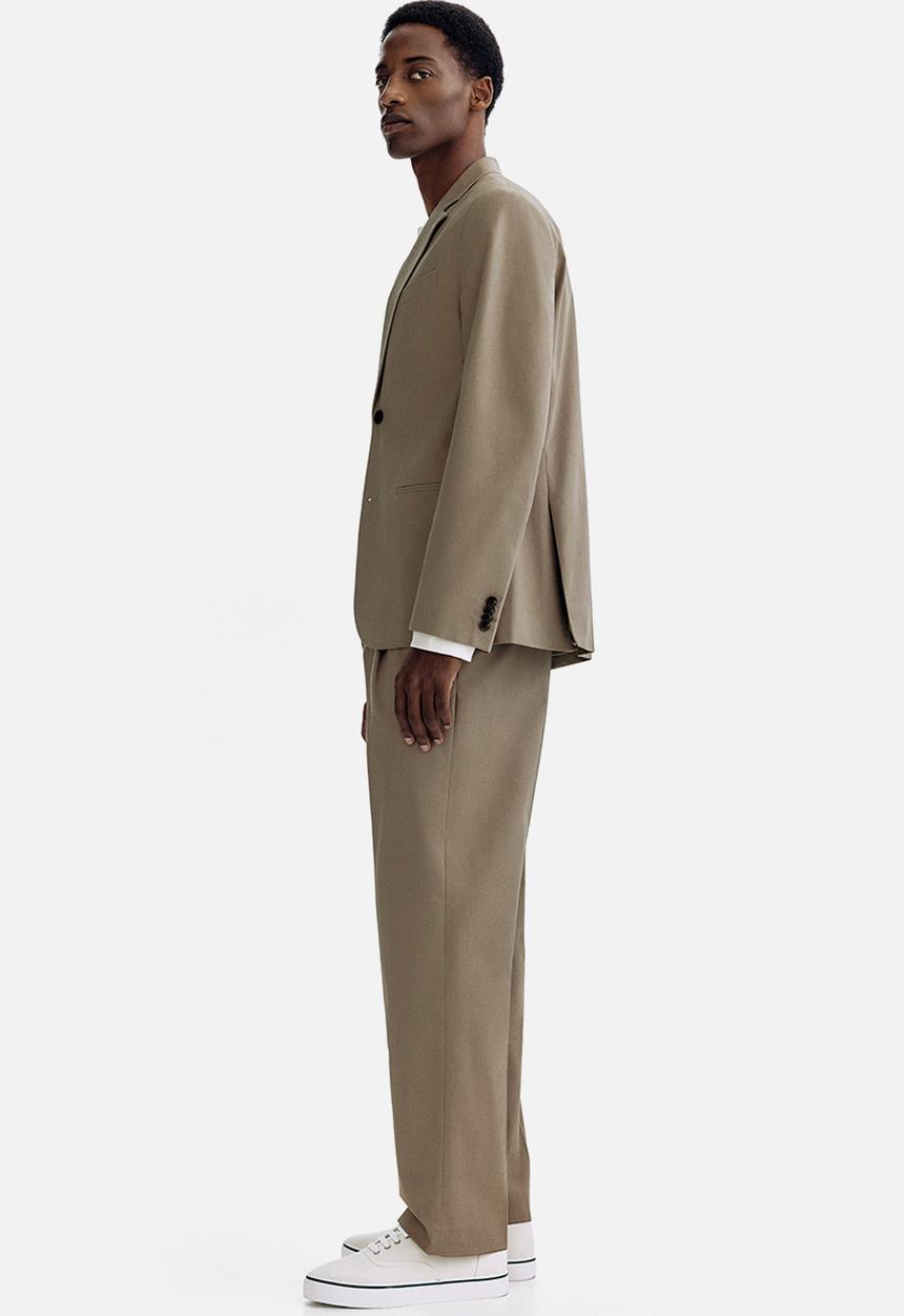 H&M - Regular fit suit trousers - khaki green