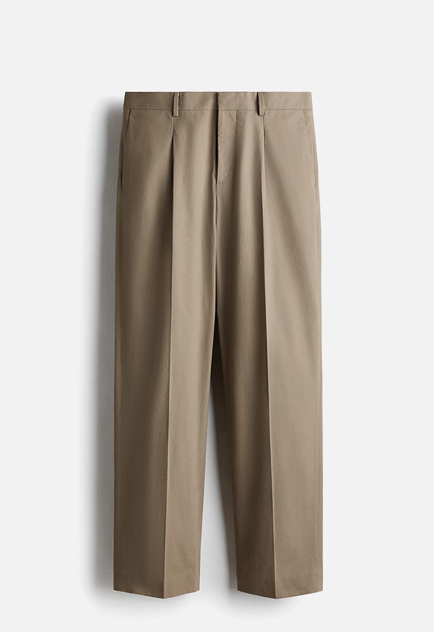 H&M - Regular fit suit trousers - khaki green
